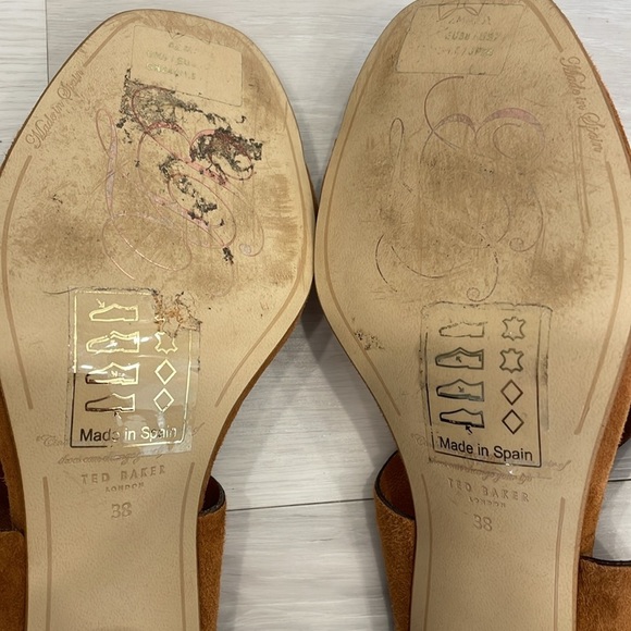 Ted Baker Azmara Suede Block Heel Sandals - Picture 10 of 16